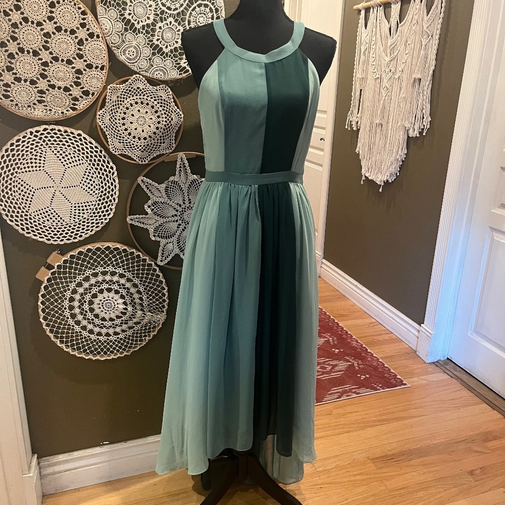 ModCloth Teal Green Halter Maxi Dress – Size M